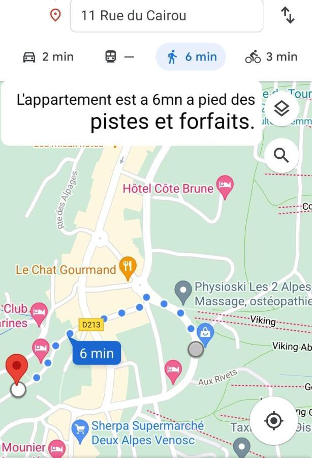 Centre 10Mn Pied Pistes Et Jandri 3S Vue Muzelle 8 Pers Wifi Appartement Les Deux Alpes Buitenkant foto